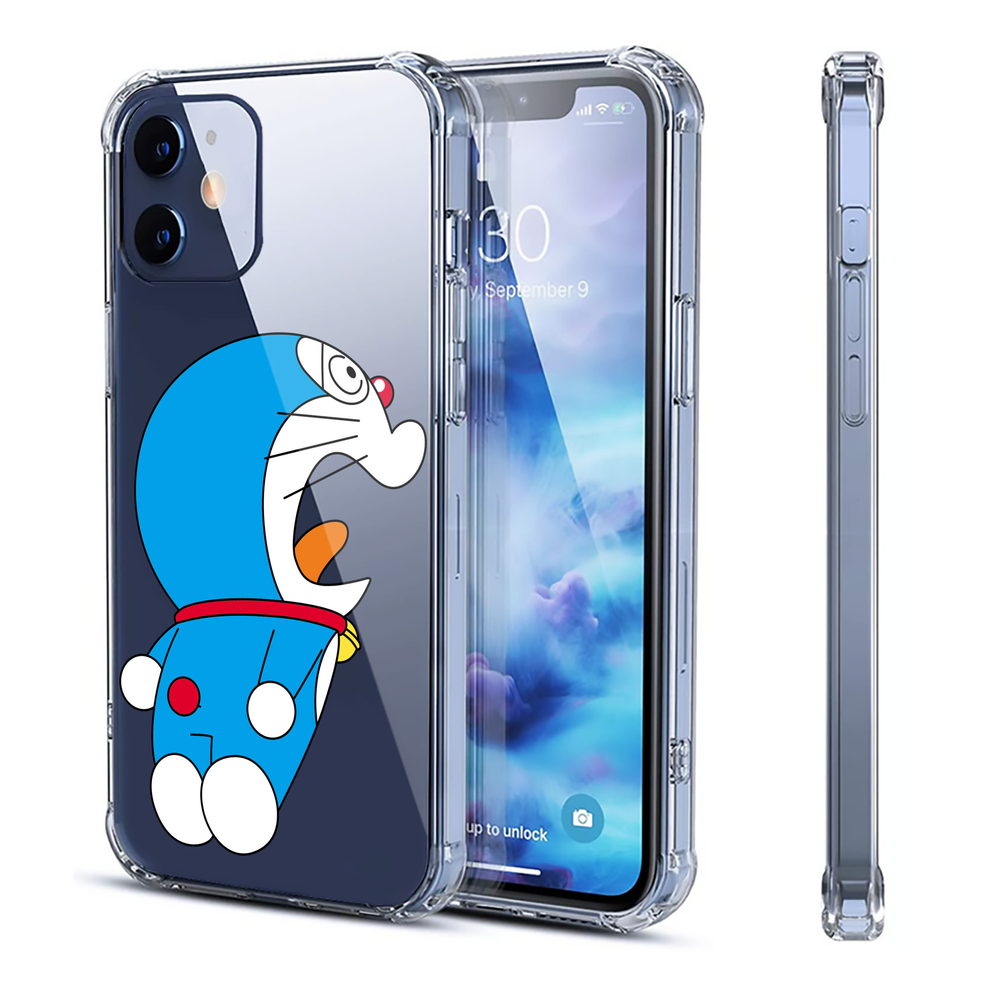 （画像用） ドラえもん Doraemon 【iPhone 12シリーズ対応】透明スマホケース（クリアソフトケース）